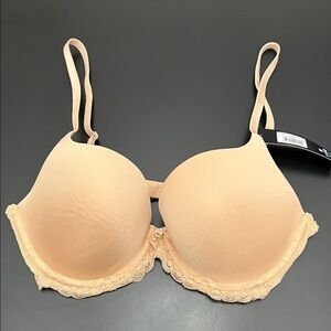 Gossard Bravissimo Nude Superboost Lace Padded T-Shirt Bra 32 DD/E